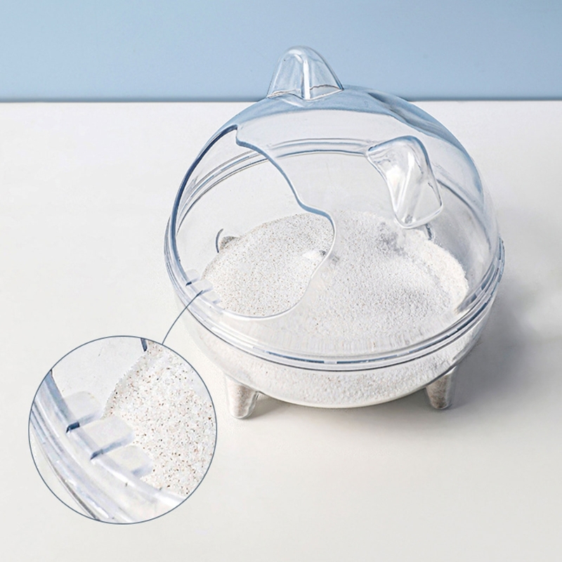 Transparent Hamster Sand Bath Container Spacious Pet Hamster Bathtub Provide Comfortable to Gerbils and Guinea Pigs