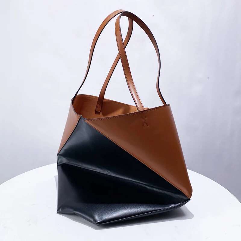 Large Capacity Tote Bag For Women Designer Handbag Purse 2024 New In Fashion Deformed Geometry Folding Underarm Shoulder