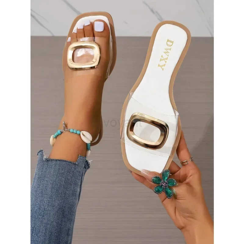 Fi Brand Casual Wen Slippers Outdoor Summer Sandals Beach Shoes Ladies Flip Flops Cfy Flat Shoes Wan Slides Big Size Z250304