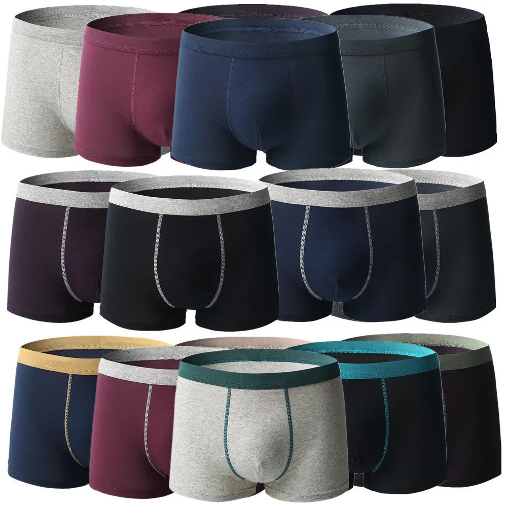 Large Size Mens Underwear Plus Fat Male Bigger Cotton Boxer Shorts Antibacterial Fabric Soft Comfortable Breathable L-6XL 250303