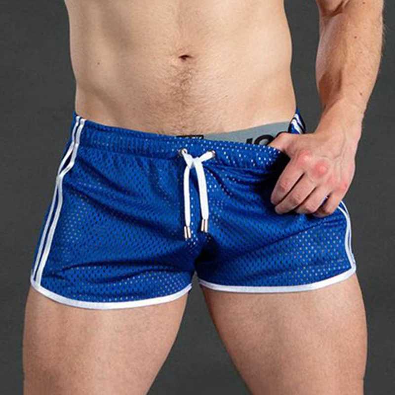 Quick Drying Sports Shorts For Men Fitness Training Gym Casual Mesh Breathable Soft Beach Trunks Short Pants Clothing M250304