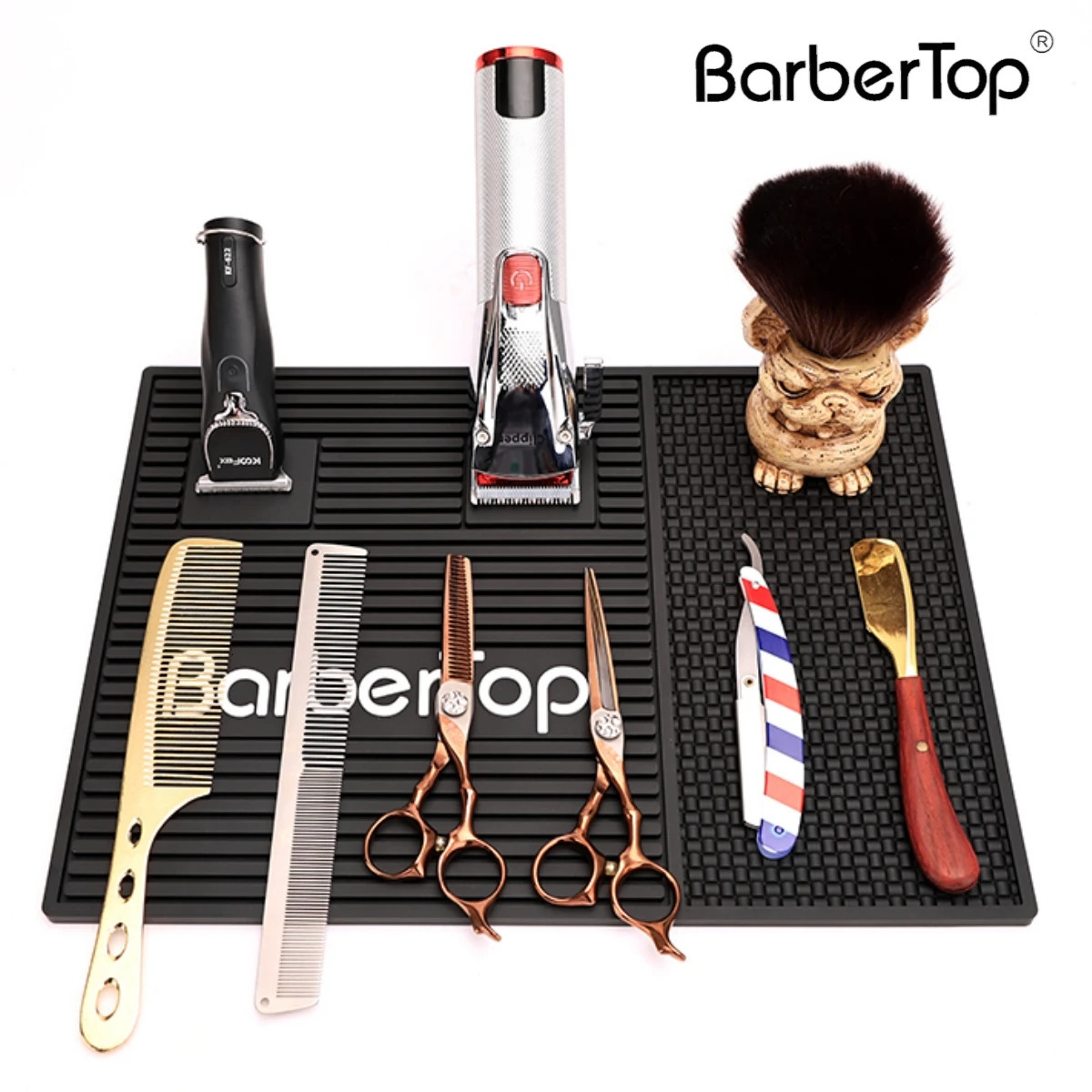 Electric scissor magnetic storage pad hair clipper shaping tool countertop pad strong adsorption anti slip silicone pad 250304