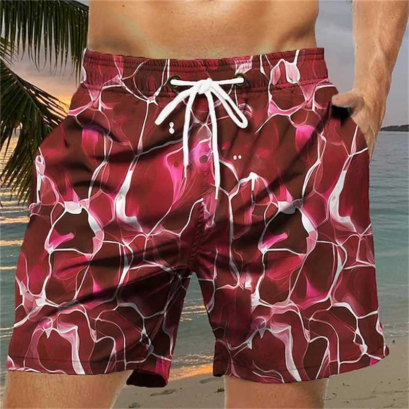 Personality Seawater 3D Printed Shorts Mens Hawaii Swim Shorts Summer Casual Vacation Beach Trunks Kids Oversized Board PantsT250304