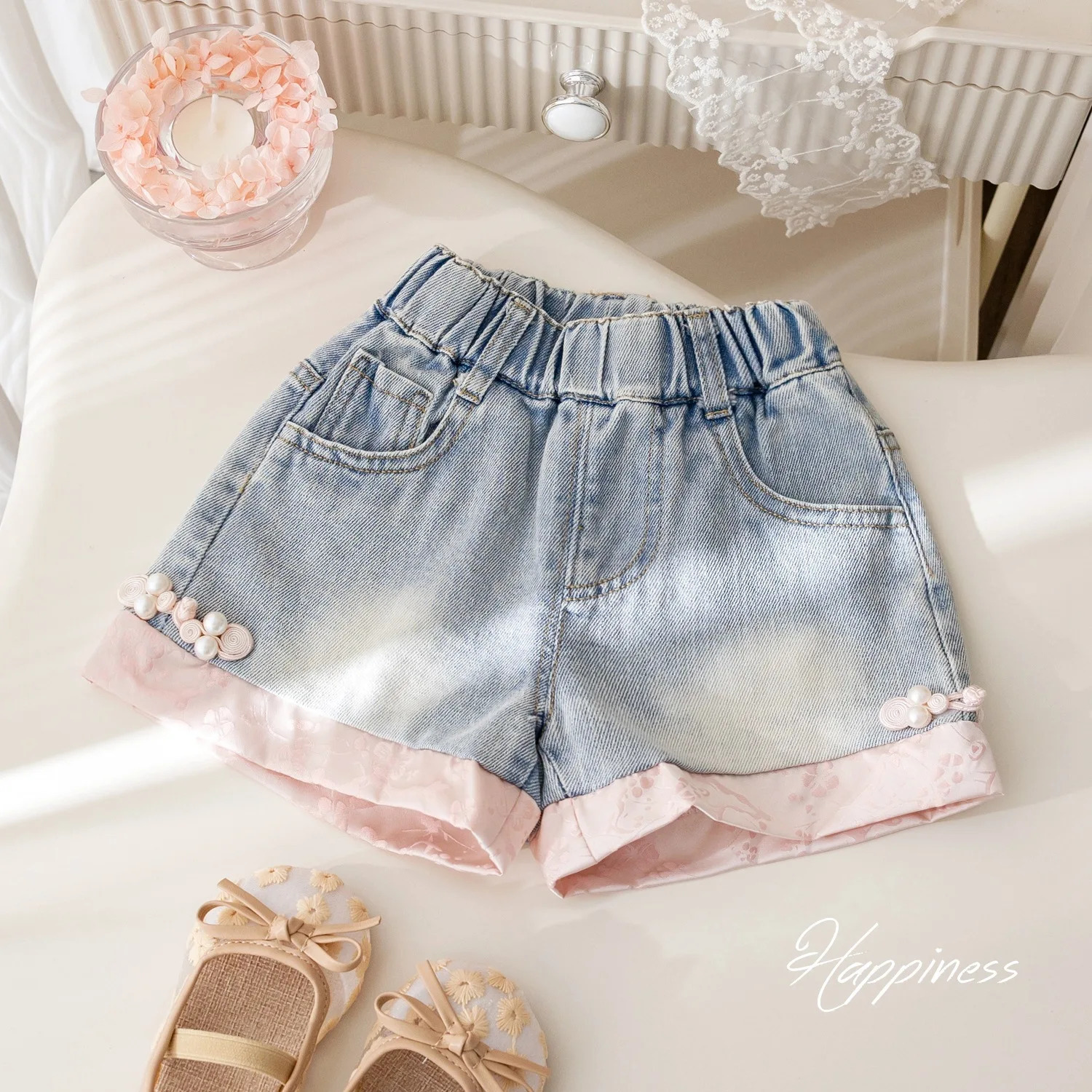 Girls Denim Shorts Summer Childrens Clothes Fashion Short Jeans For Baby Cute Shorts Pants Kids Costume Toddler 5 6 7Y 250304