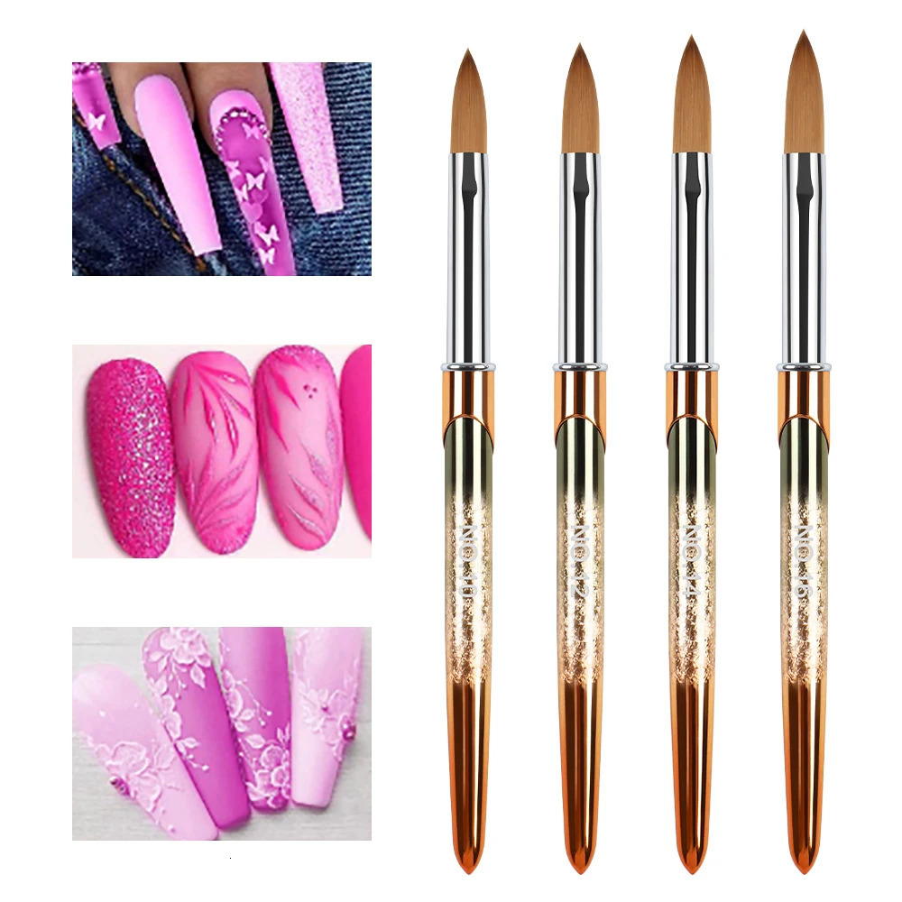 4pcs nail art brush set nail art tool 3D Builder gel brush professional acrylic nail brush nail art brush 250304