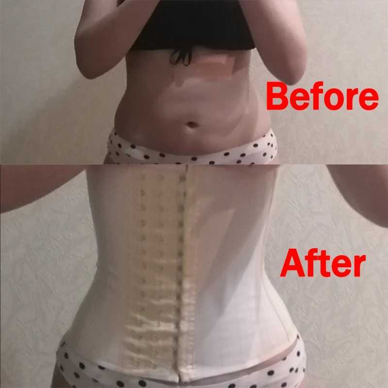 Latex Waist Trainer Corset Women Belly Slimming Belt Body Shaper 25 Steel Boned Waist Cincher Fajas Colombianas ShapewearXJ250304
