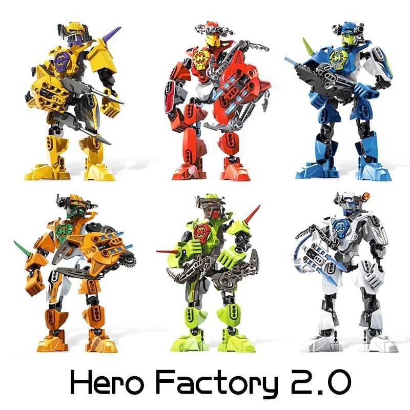 Hero Factory Star Warrior Bionicle Building Blocks Furno Evo Combined Robot Mech Model Bricks Toys For Children Christmas GiftsT250304