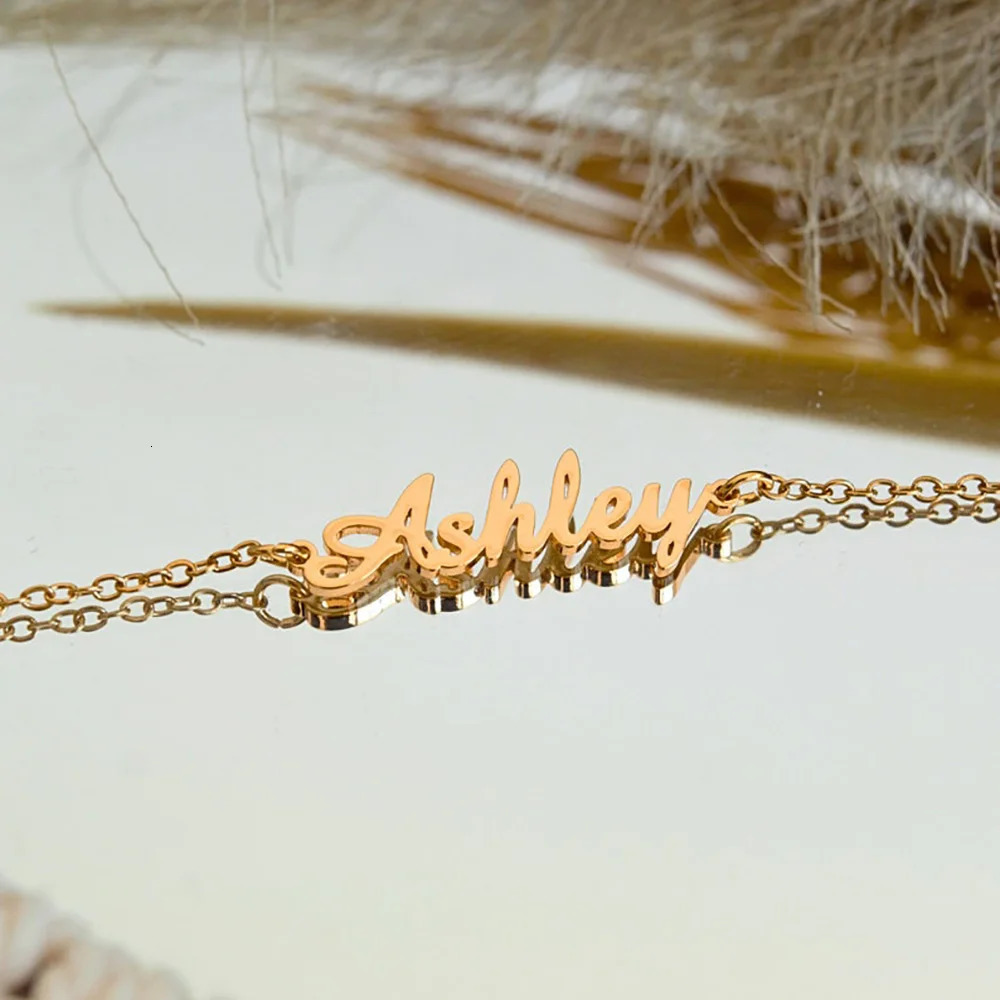DODOAI Personalized Custom Name Bracelet Charms Handmade Women Kid Jewelry Handwriting Signature Love Message Customized Jewelry 250304
