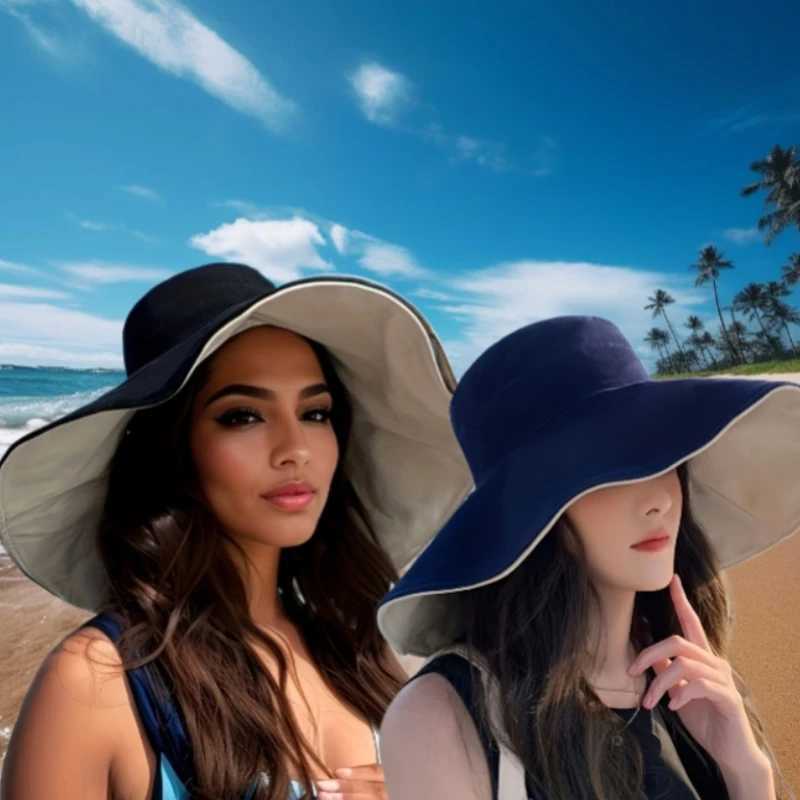1/2PCS Sun Beach Hatschic Wide Brimmed Womens Ashionable Face Protection Travel Breathable Outdoor Adventures Summer AccessXJ250304