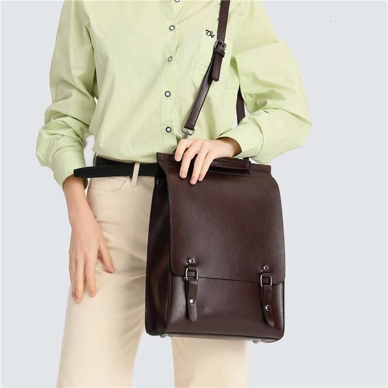Cowhide Genuine Leather Backpack For Women Trend Designer A4 Student School Travel Work Female Shoulder Bags