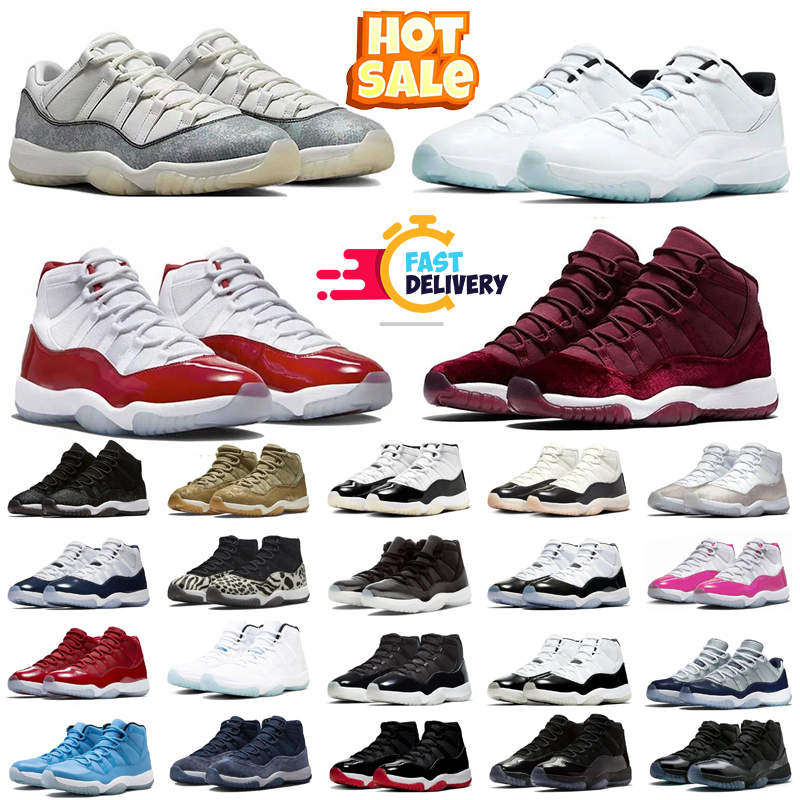 designer 11s Basketball shoes Cherry high low Cool Grey 72-10 Cap and Gown sneaker breathable Sports Shoes Training Athletic men Women trainer 36-47