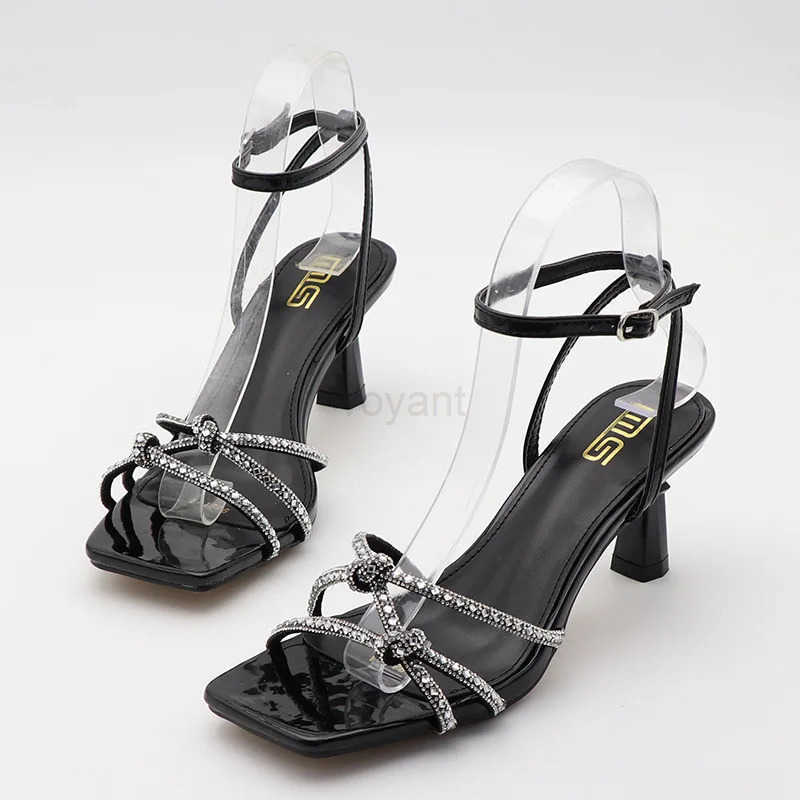 Diamd Sandals for Wen Summer Open Toe Party Dress Shoes Elegant Slingbacks Shoes Brand Fi Rhine High H Wen Z250304