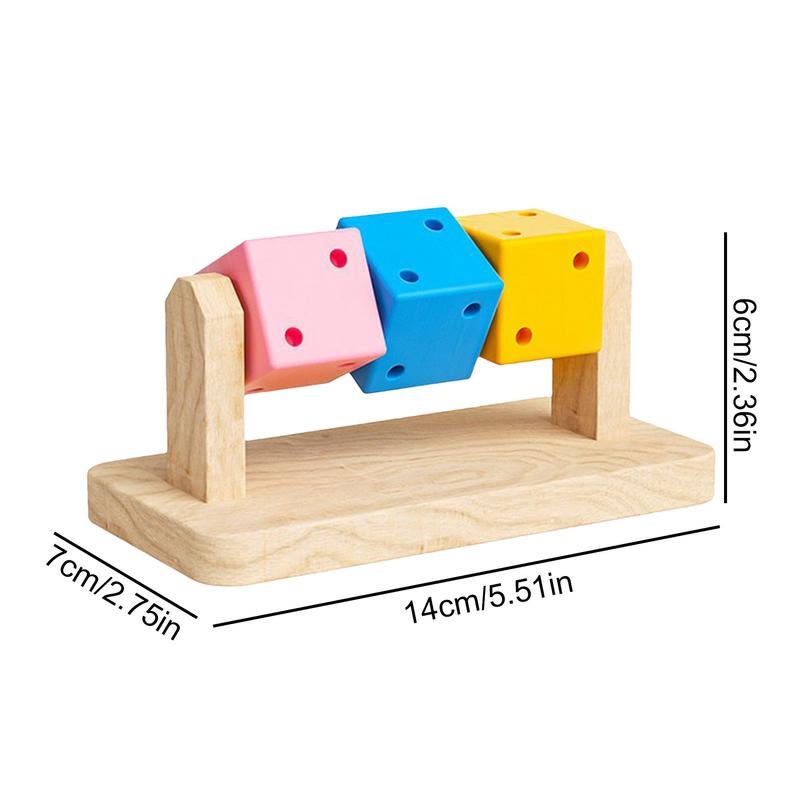 Hamster Chew Cube Wood Hamster Chew Toys Craftsmanship Bite Resistant Guinea Pig Chew Toys For Syrian Ferret Gerbil Rabbit