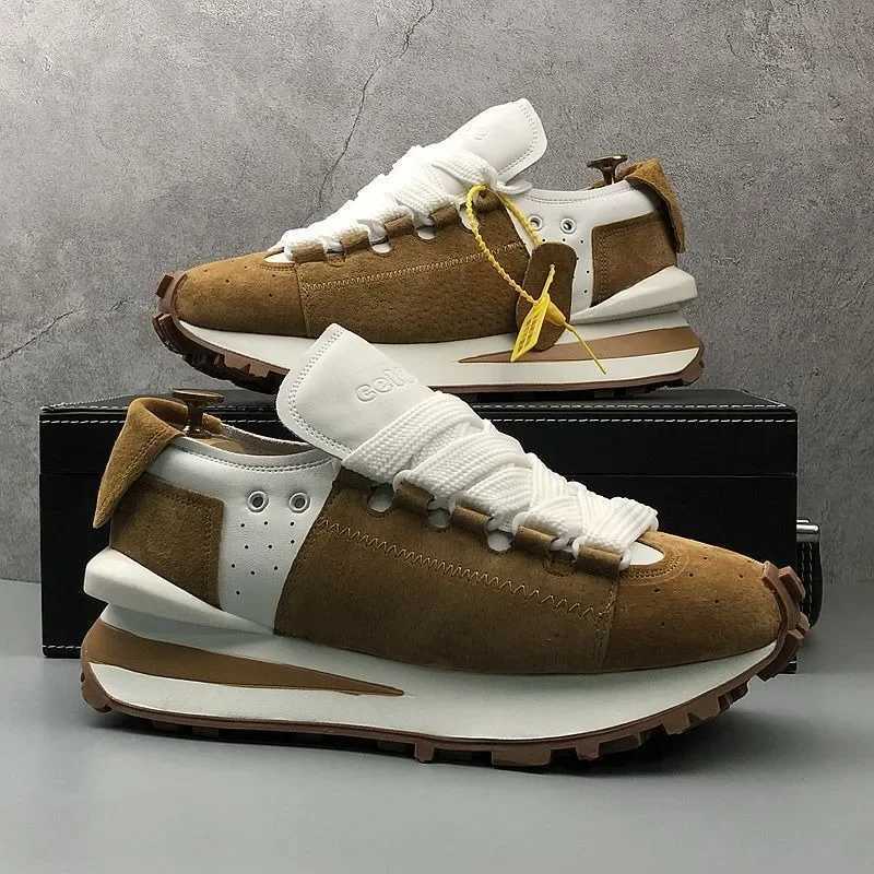 High Quty Men PlatformSneakers Comfortable Soft sole Running Shoes Microfiber Leather Casual Vulcanize Shoes Tenis MasculinoC250304