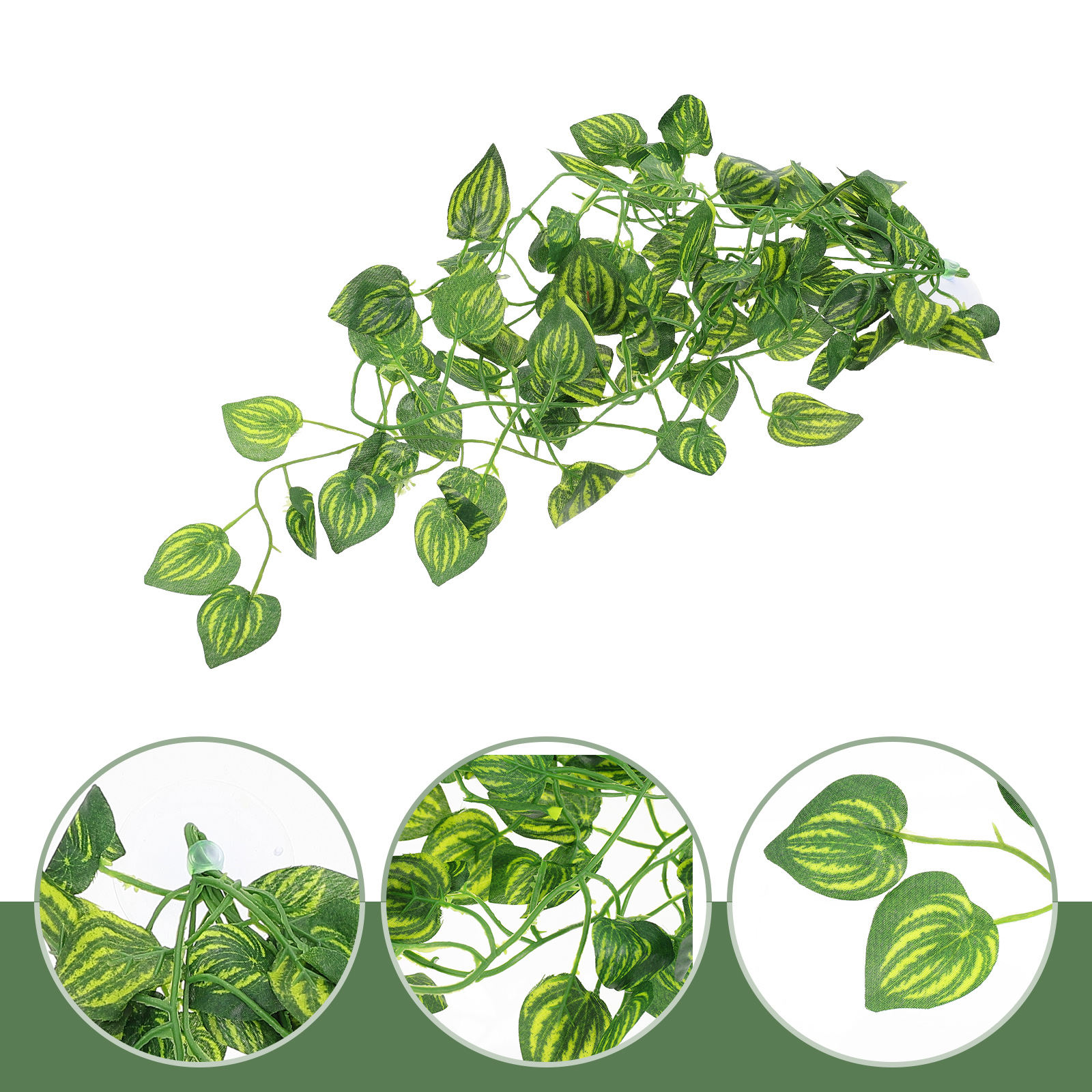 Landscaping Plants Gecko Tank Artificial Leaves Decor Terrarium Accessory Container Landscape Vine