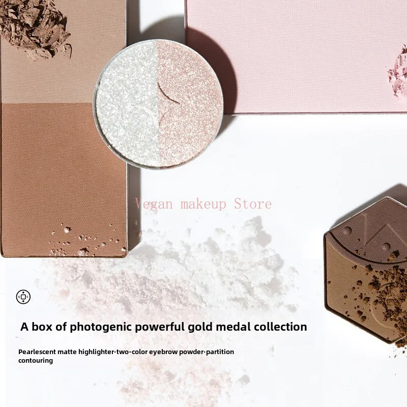 Girlcult Face PaletteVelvety-Smooth Highlighter Contour Palette Long-lasting Shimmer Pressed Powder Iluminador 250227
