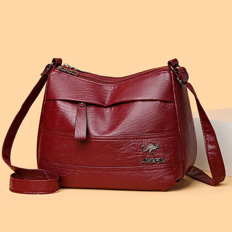 Soft Leather Texture Women's New Casual Versatile Multi-Layer Large Capacity Single Shoulder Crossbody Bag