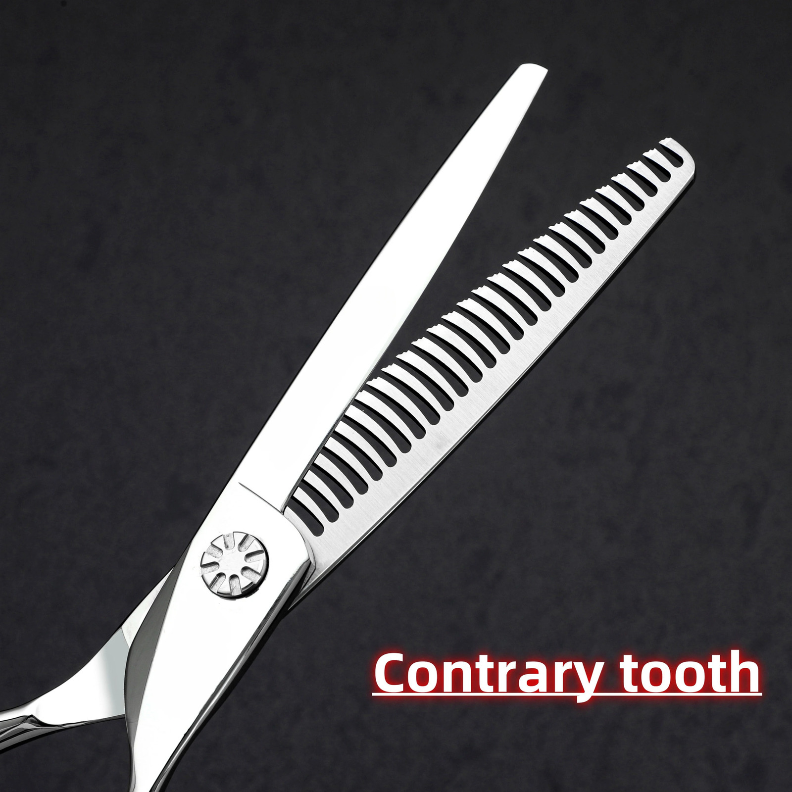 Professional Barber scissors6.0 inch Contrary tooth scissorsman and woman thinning shearsJapan 440C steel Barber accessories 250304