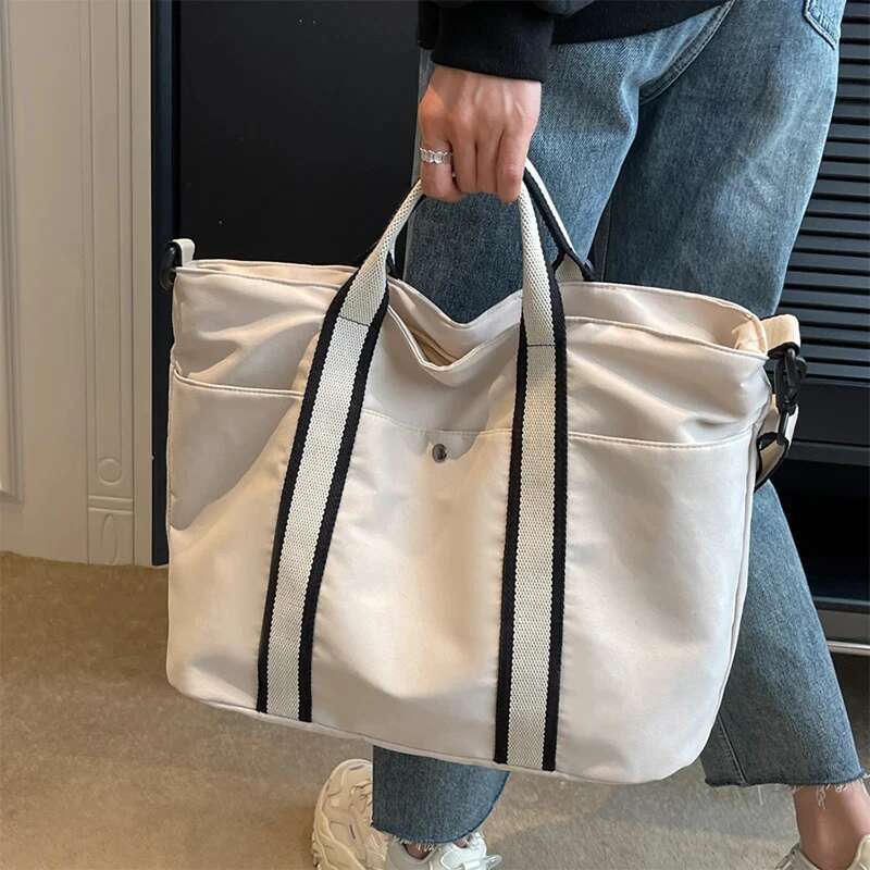 Handbags For Women Canvas Shoulder 2023 Lightweight Large Capacity Beach Travel Bag High Quality