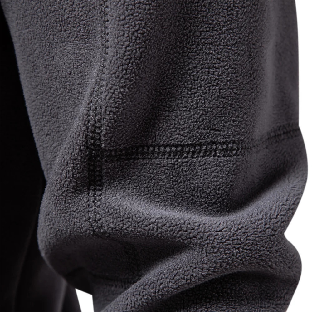 AIOPESON Quality Thicken Warm Fleece Jacket for Men Zipper Neck Pullover Mens Sweatshirt Soft Shell 250304