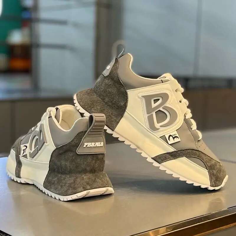 2025 New Leather Toe Bottom Fashion Sports Casual Low Top Thickened Comfortable Campus Torre Shoes Internet Celebrity
