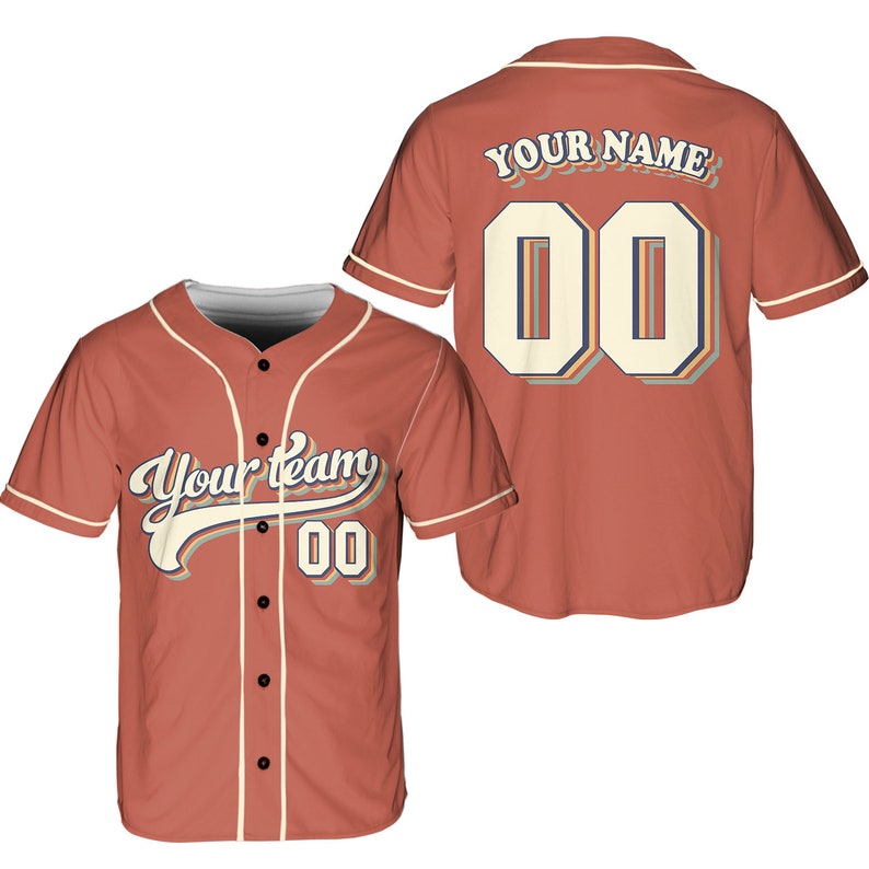 Personalized Vintage Team Name And Number Baseball Jersey, Custom Baseball Jersey Shirt, Baseball Jersey Uniform For Baseball Fans Lovers