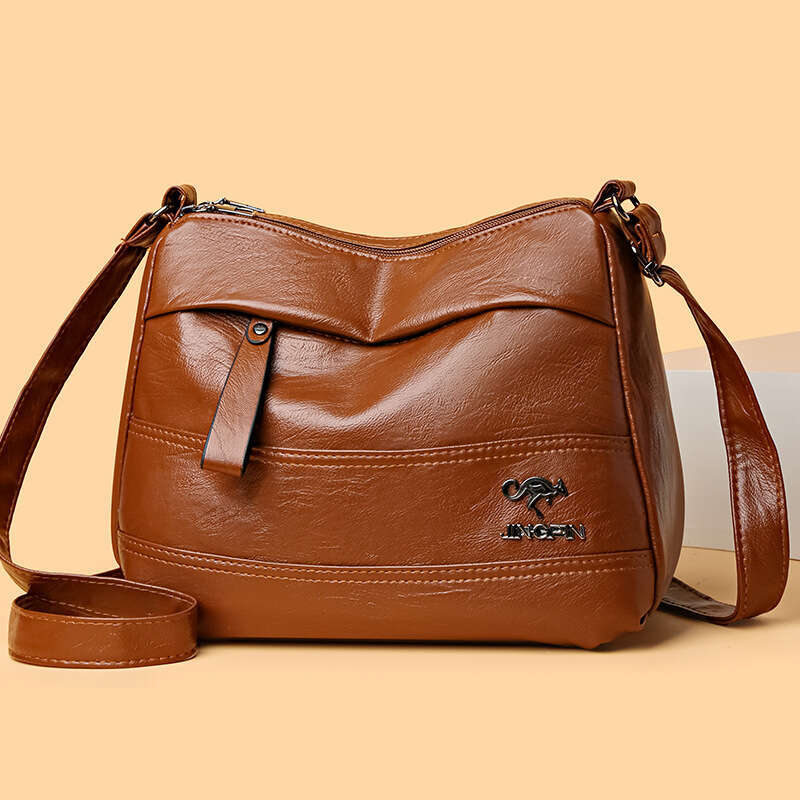 Soft Leather Texture Women's New Casual Versatile Multi-Layer Large Capacity Single Shoulder Crossbody Bag