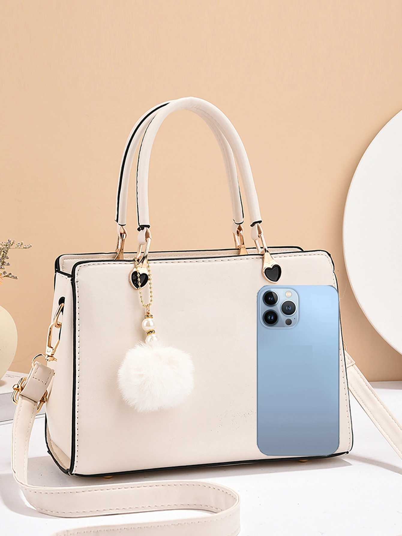 Pure color simple fashion atmospheric womens handbag the temperament of the high-grade all-in-one travel single shoulder cross Z250303