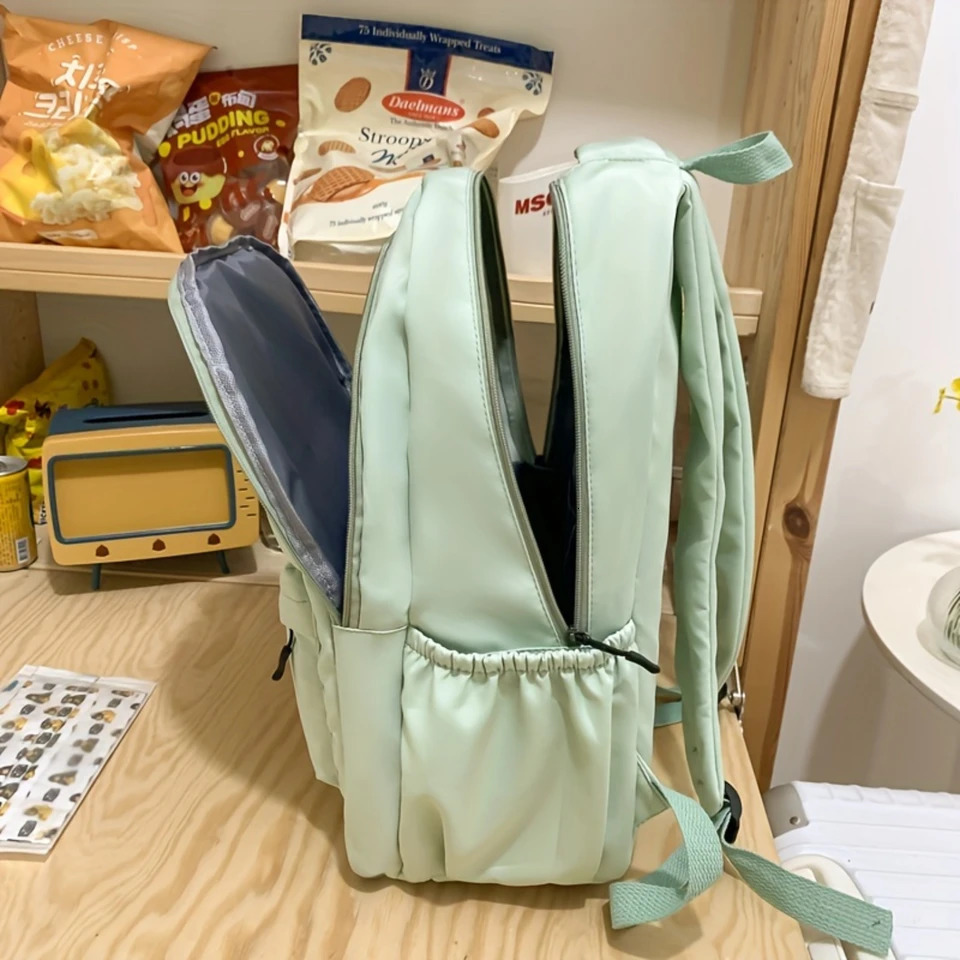 Ship from US Unisex Large Capacity Backpack For Nylon College Style Laptop Travel Bag School Women 250304FBB