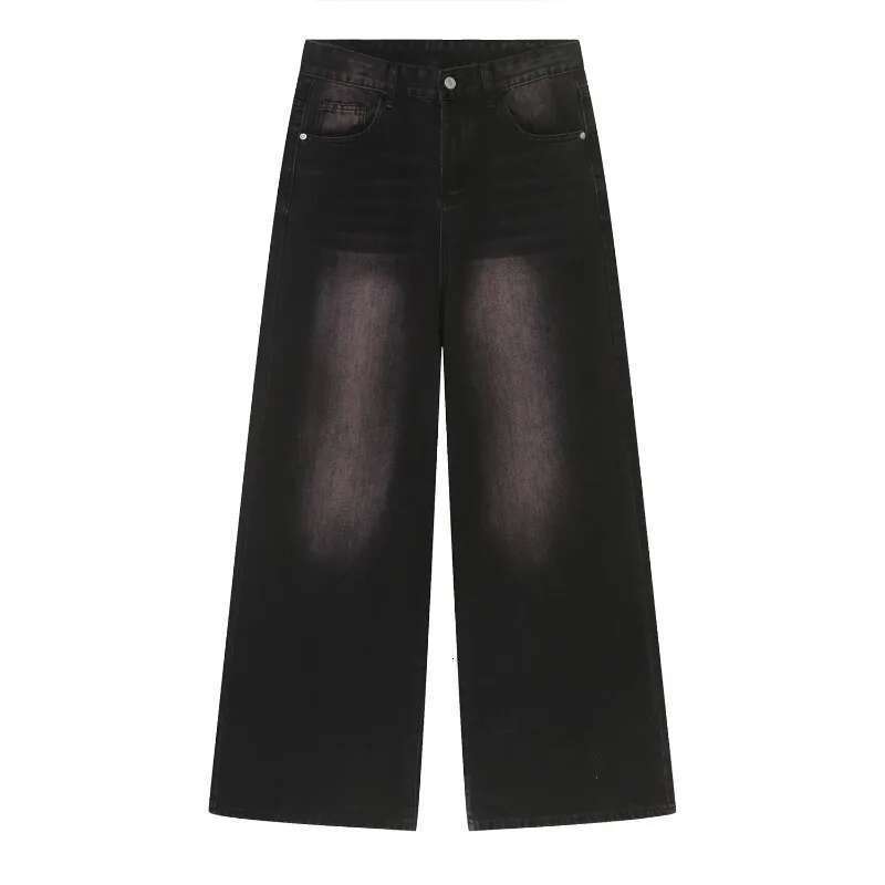 2025 Summer New Korean Edition Loose Wide Leg Drop Or Sweeping Vintage Jeans For Men And Women Y2k Pants