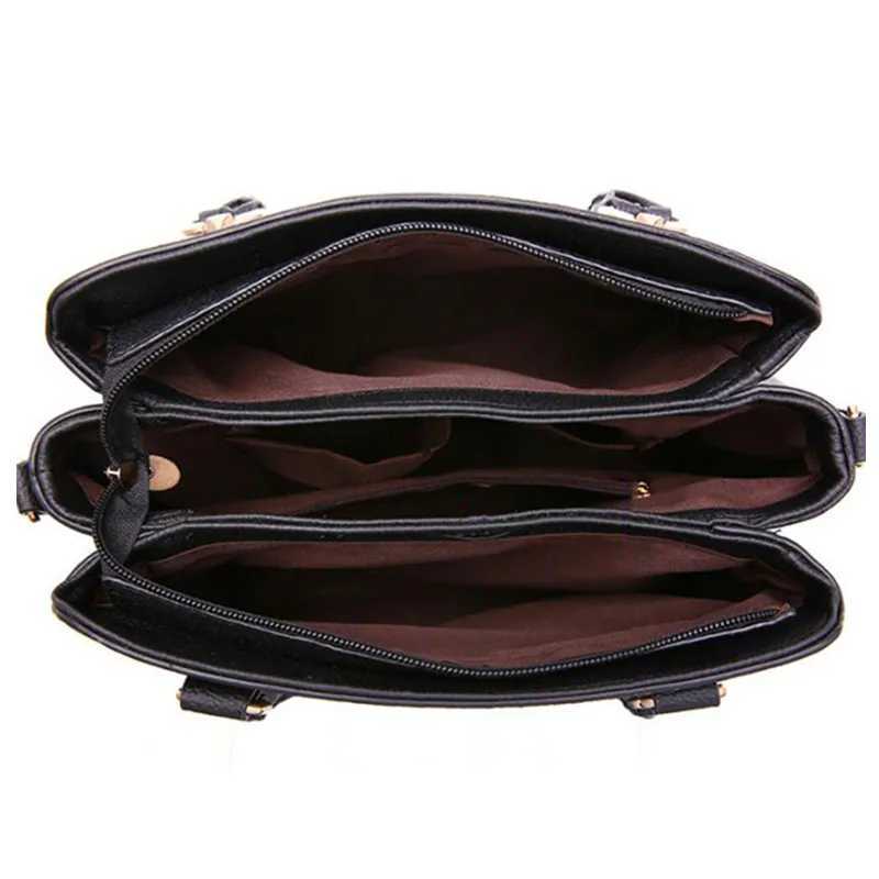 Fashion black womens simple handbag womens handbag tassel PU leather handbag top handbag embroidered cross body bag shoulder bag Z250303