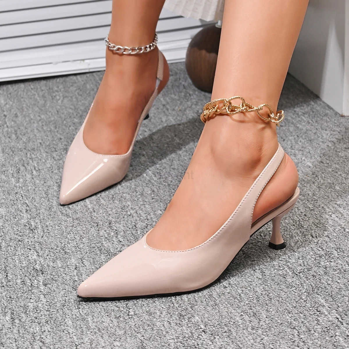 Wen 2024 Trend Summer Sexy Pointed Toe Sandals Wen Outdoor Casual Party Dress Shoes Lightweight Slip High H Sandals Z250304