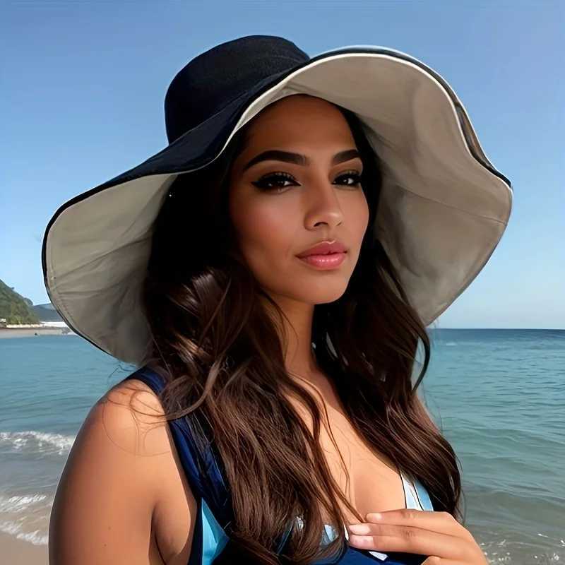 1/2PCS Sun Beach Hatschic Wide Brimmed Womens Ashionable Face Protection Travel Breathable Outdoor Adventures Summer AccessXJ250304