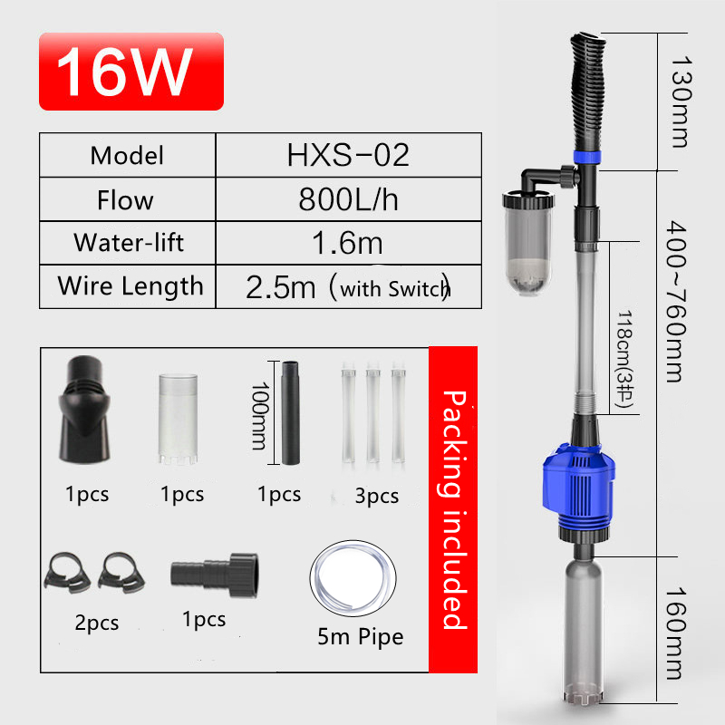 Aquarium Sand Washer Powerful Suction Electric Syphon Operated Fish Tank Electric Water Changer Pump Set Water Changer Cleaner