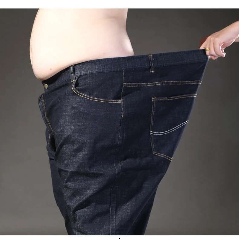 Plus Size Men 200Kg Large Size 14Xl 11Xl 12Xl 15Xl Autumn And Winter Pants Large Stretch Straight 50 54 56 60 Black Jeans