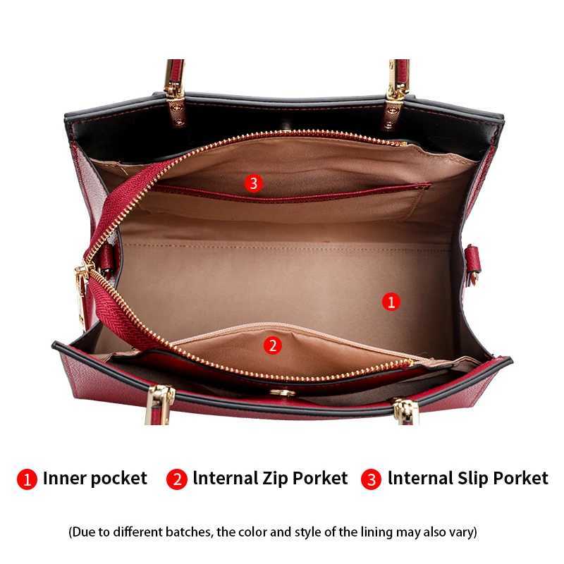 Aidrani The new red wedding bag is a high-end womens handbag made of high-quality cowhide Z250303