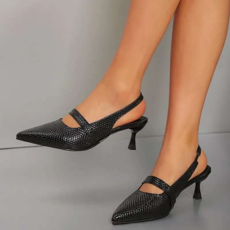 Sandal Plus Size Ladies Shoes Sgbacks Women's High Heels Fashion Dress Pumps Women Pointed Toe Slip on Thin Heel