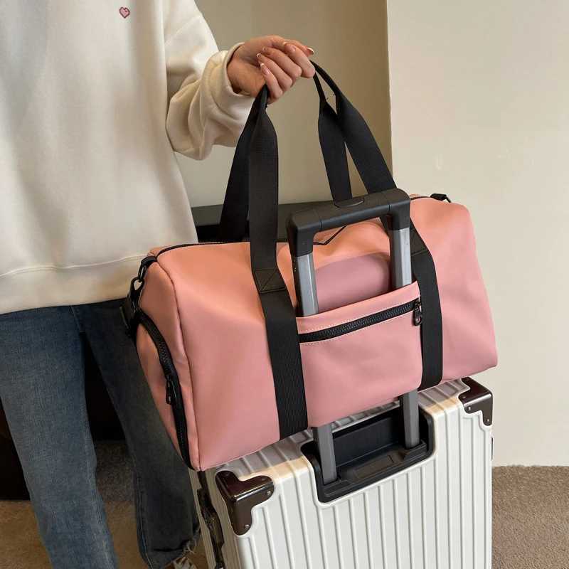 Mens Travel Bag Hand-held Oxford Cloth Waterproof Fitness Large Capacity Outdoor Travel Luggage Sports Bag Y250304
