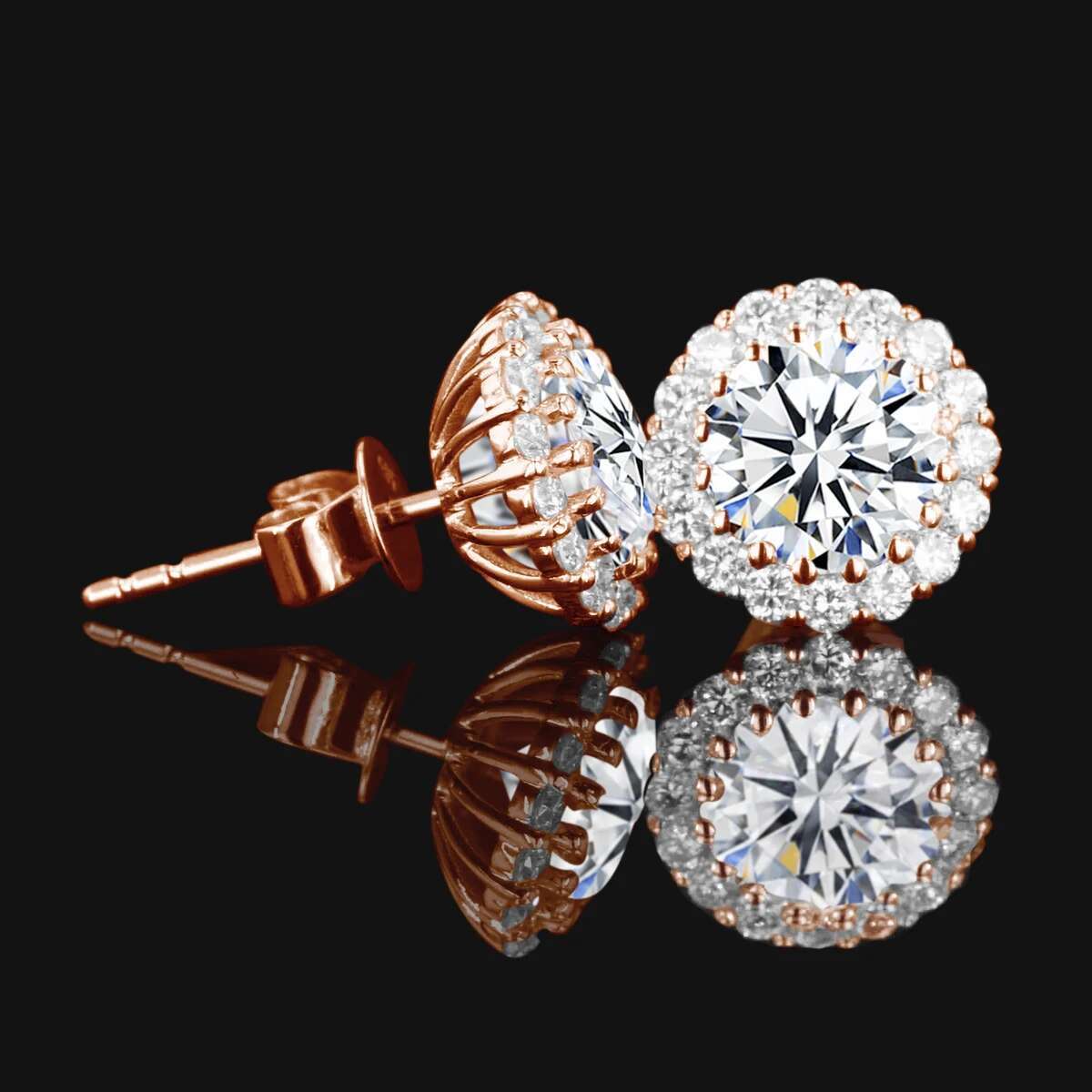 Real 1.2ct D Color Moissanite Dia Stud for Women Sterg Sier Wedding Accessories Earrings Jewelry