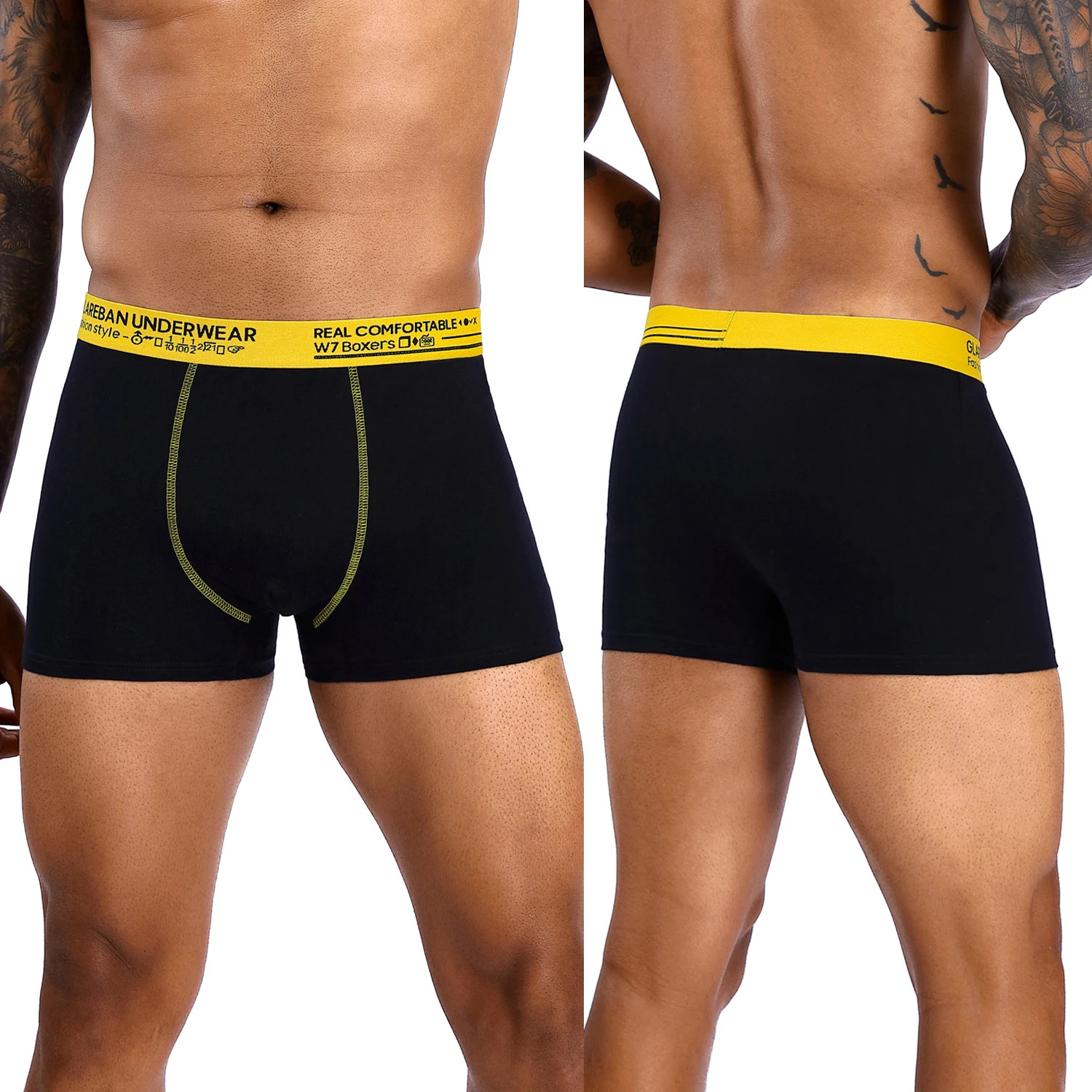 6pcs Pack Boxer Fashion Style Men Panties Cotton Underwear Male And Underpants For Homme Set Shorts Box Slips 250303