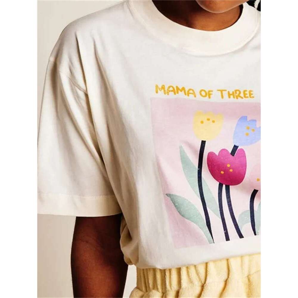 Clearance Price Spring Summer Women Fashion T-Shirt All-Match Ladies Letters Ral Print Solid Color Tee Tops