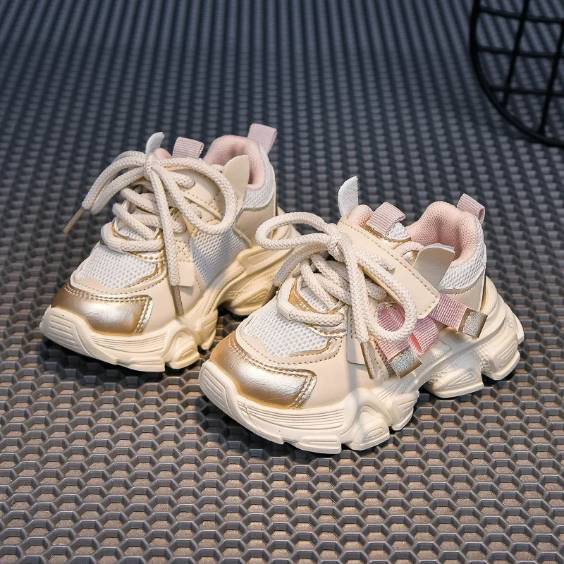 Student sports shoes with thick and soft soles boys girls running colorful fashionable trend childrens anti slip casual 250303