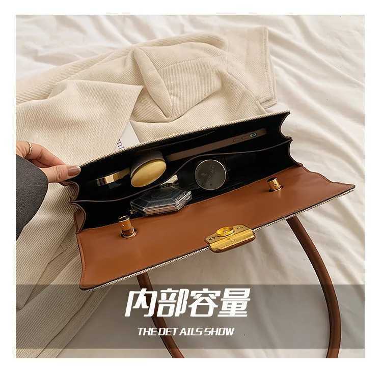 Brand Designer Canvas Womens Shoulder Bag Casual Lock Crossbody Bag Large Flap Handbag Y250303