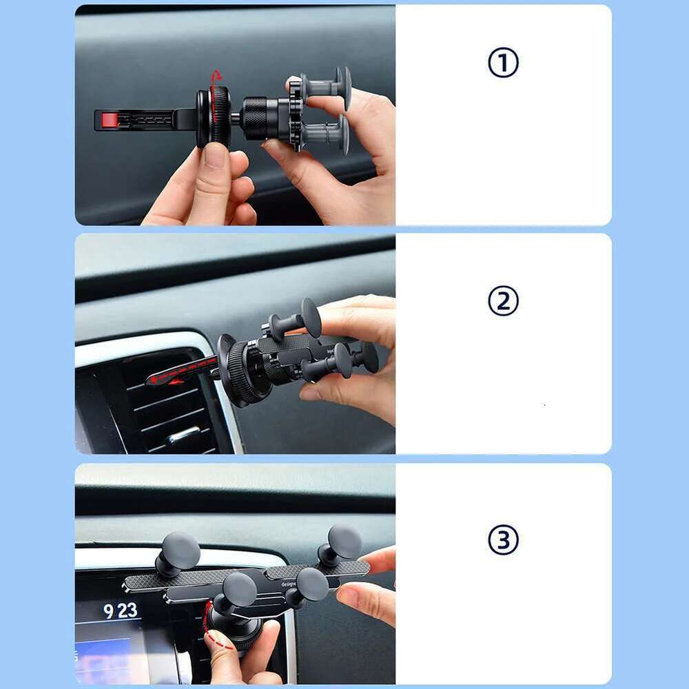 Gravity Holder Retractable Metal Phone Stand for Samsung Galaxy Z Fold 5/iPhone15 /iPad Tablet GPS Mount in Car