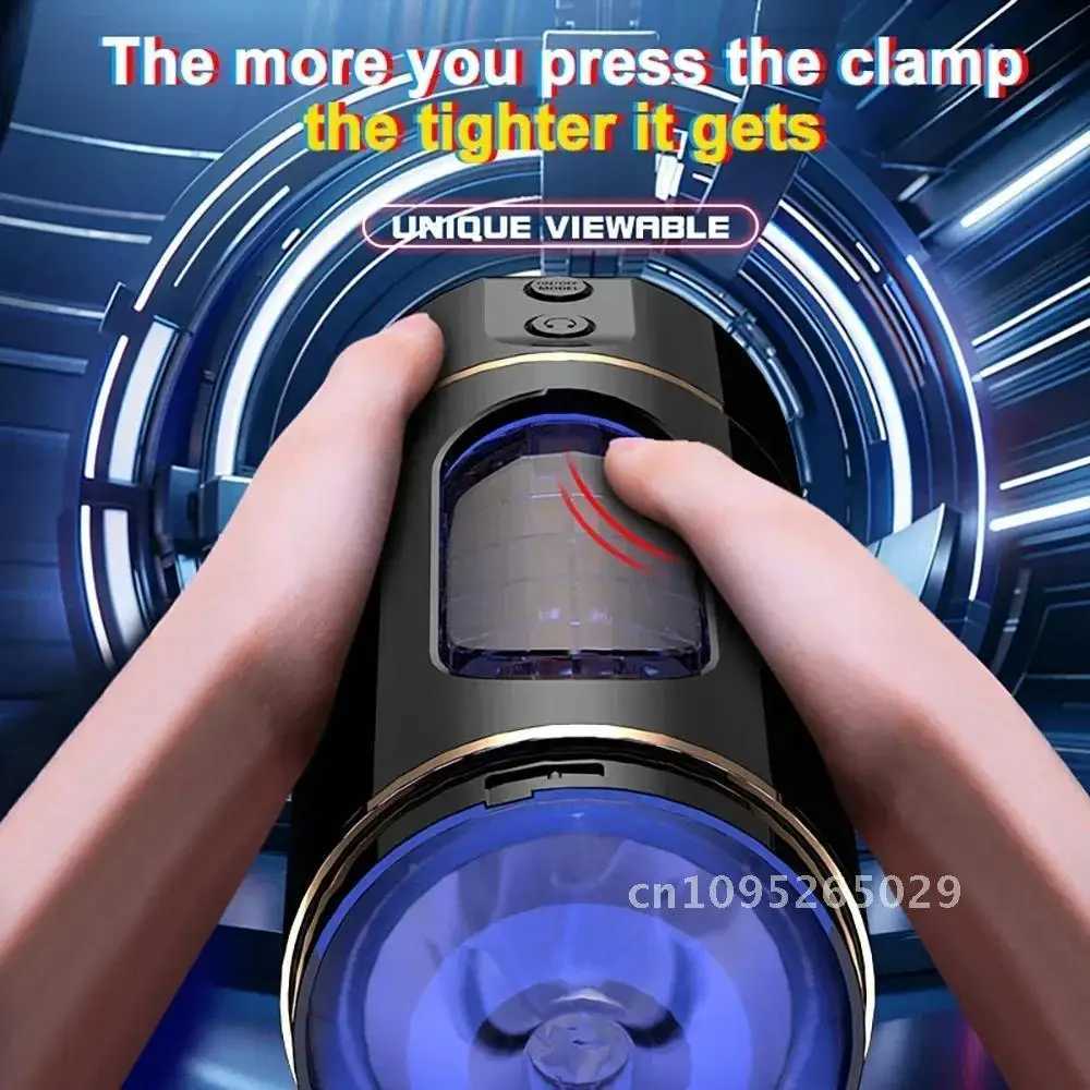 Automatic Male Masturbator Cup Adult Pussy Toy with Sexual for Sucking Vibrating Thrusting Men Toys Sex Pocket Pleasure M250304