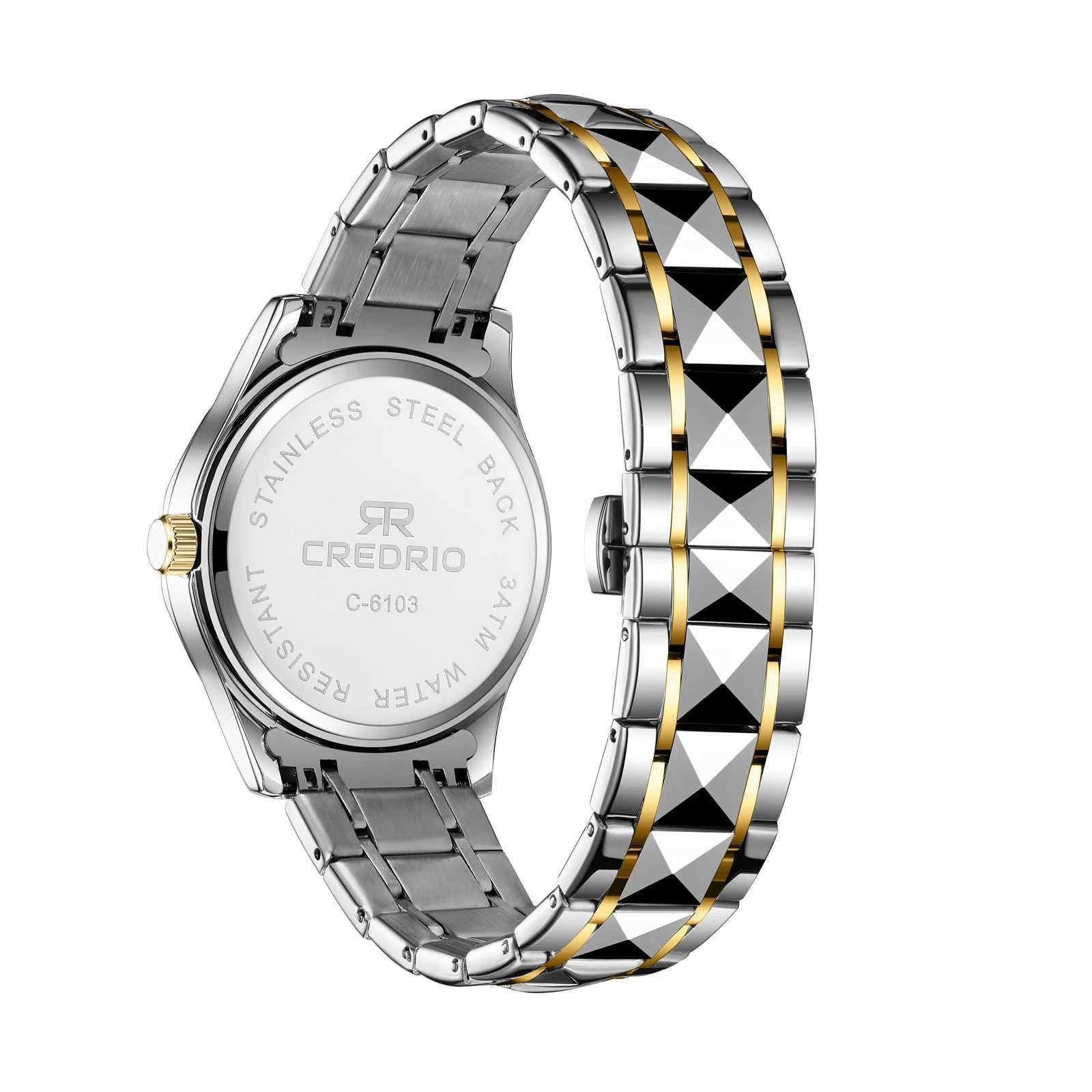 Mens Ice Rhinestone Luxury Luminous Waterproof Double Calendar Week Quartz Movement Stainl Steel Fashion BusinessXJ250304