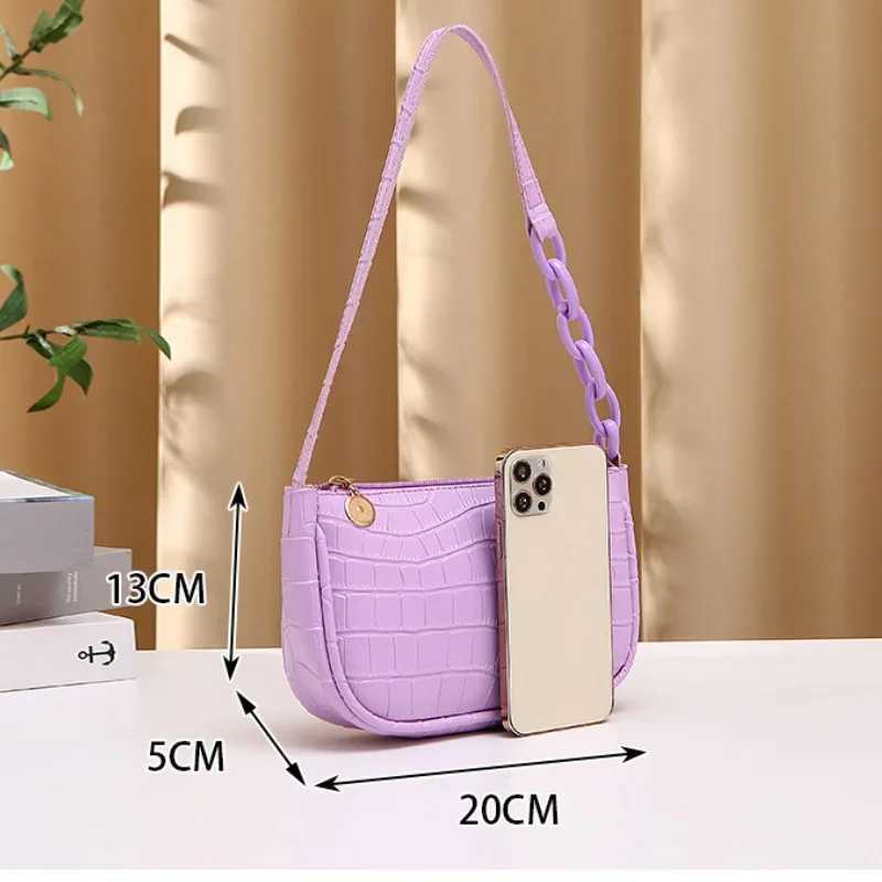 Bag Ladies Handbags Crocodile Underarm Bag Clutch Bag Shoulder Bags Fashion Net Red Ladies Shoulder Bags Z250303
