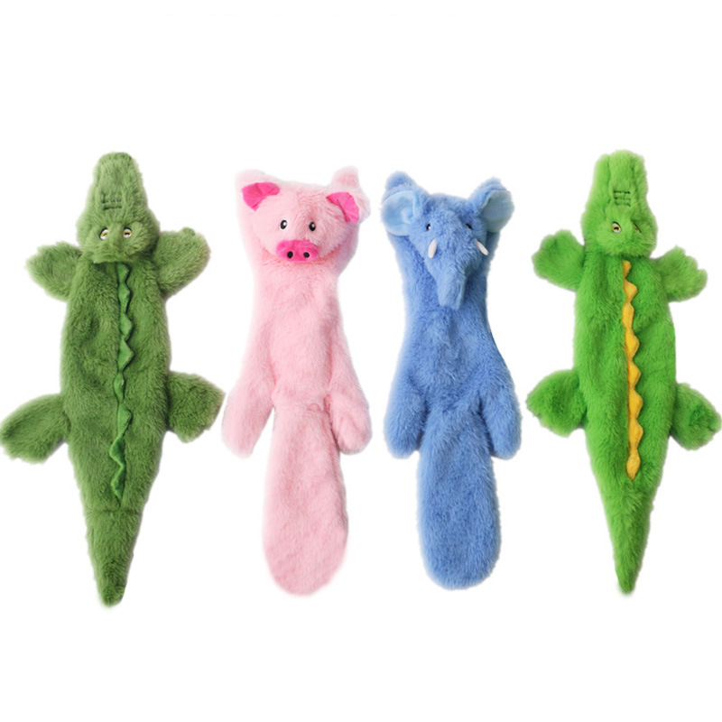 Squeaky No Stuffing Dog Toy Set, New Improved Edition Plush Crinkle Dog Toys for Small, Medium Large Breeds, Soft Tough Puppy Chew Squeak Animal Suppo