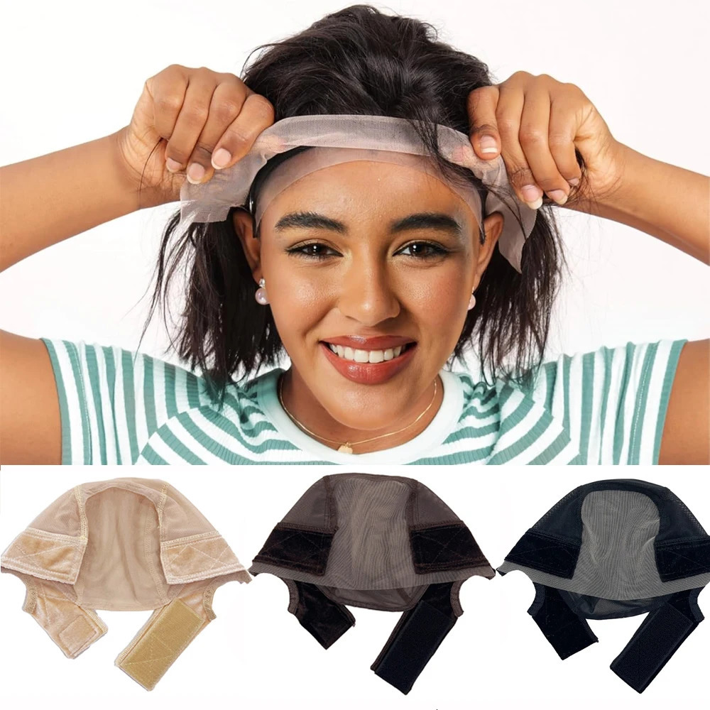 1pcs Lace Wig Grip Cap Women 4x5 Transparent Swiss Lace Front - Non-slip Adjustable Wig Gripper for Keeping Wigs In Place 250228