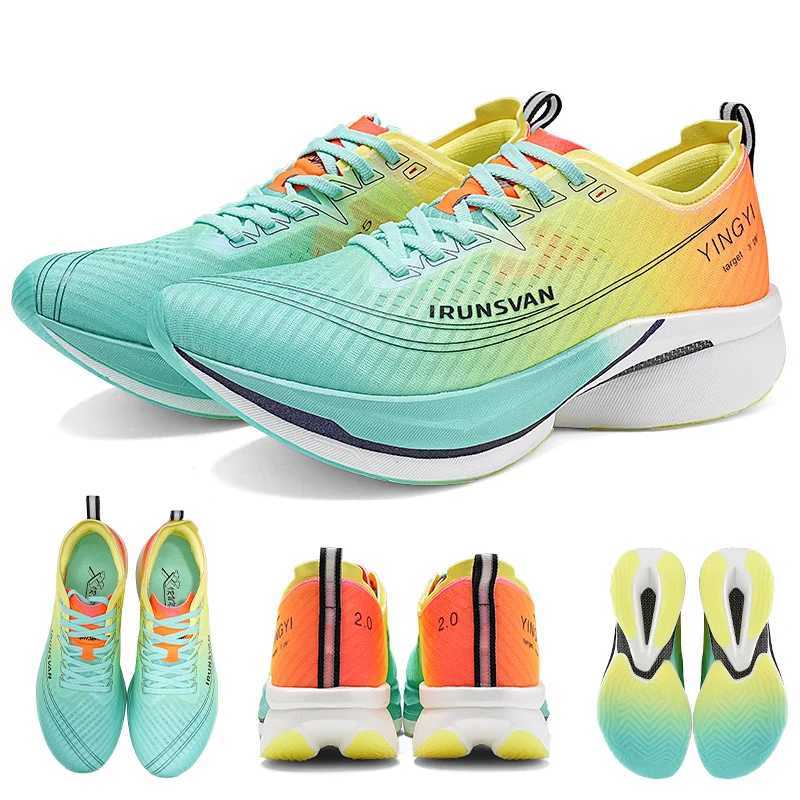IRUNSVAN hot 2025 Carbon Trail Marathon Air Cushion Men Sports Running Shoes Trendy Casual Unisex Z250304